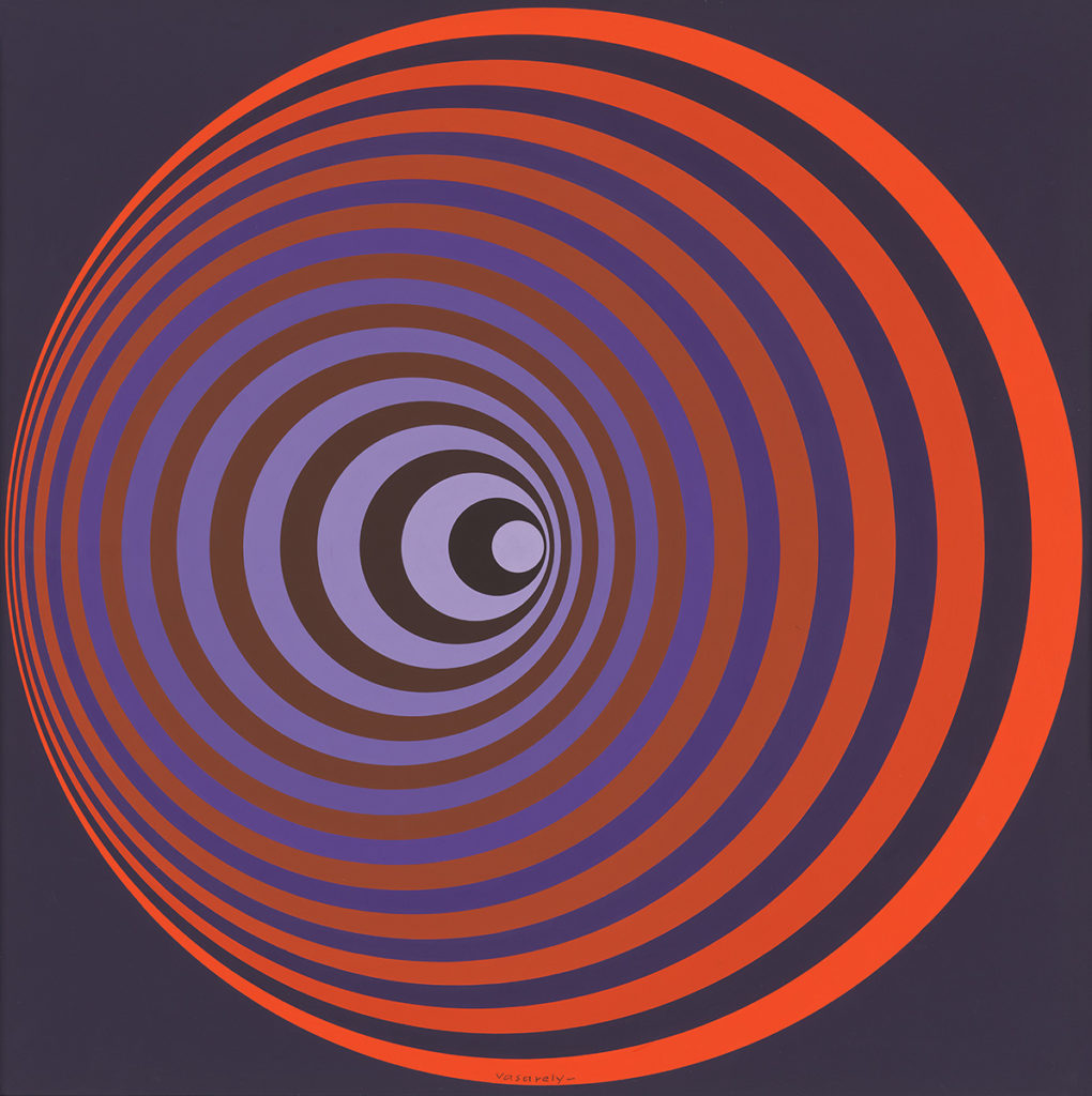 Museum Art Reproductions Vonal-Fegn by Victor Vasarely (Inspired